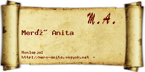 Merő Anita névjegykártya